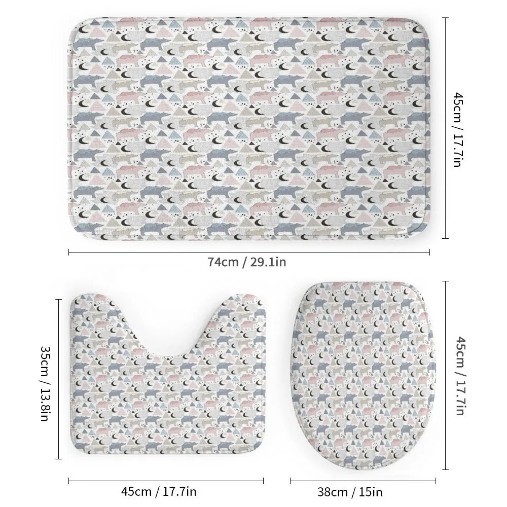 Pastel Polar Bear Pattern — Detail 1