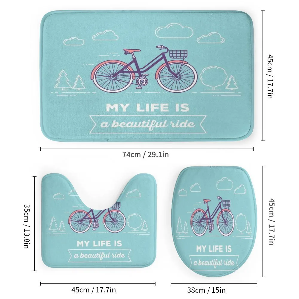 Retro Pastel Bike with Text — Detail 1