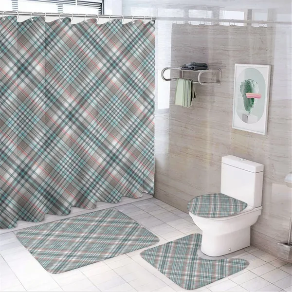 Traditional Plaid on a shower curtain