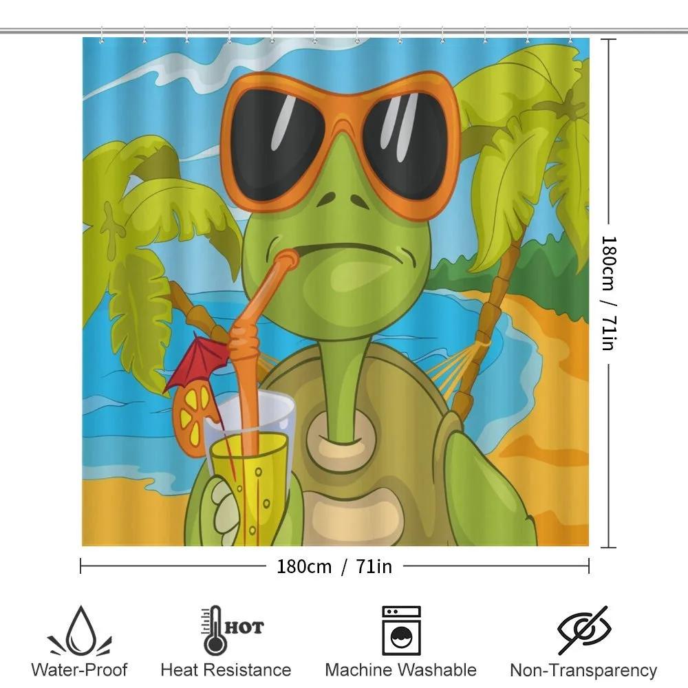 Turtle Drinking Cocktail — Detail 2