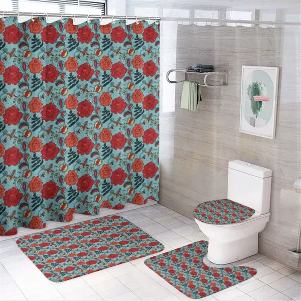 Venus Flytrap Flowers on a shower curtain