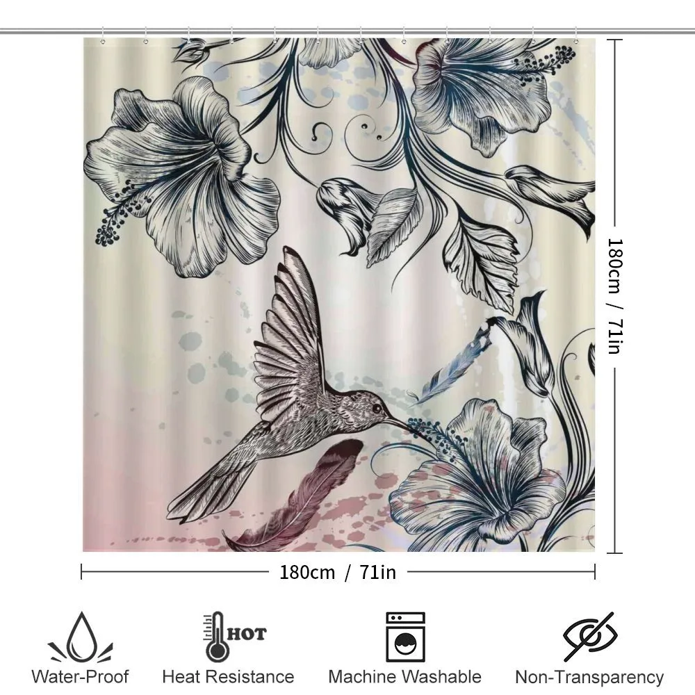 Vintage Birds Flowers — Detail 2
