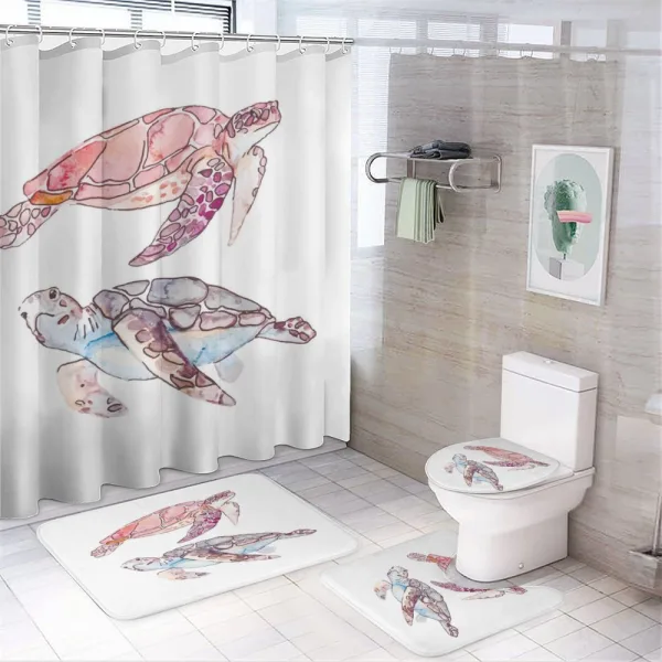 Watercolor Soft Artwork on a shower curtain