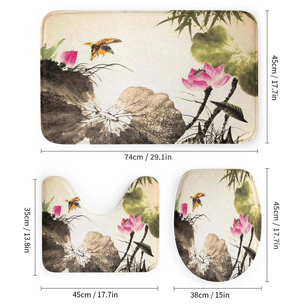 Bird Jumping into Lotus — Detail 1