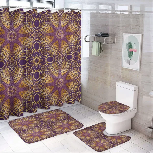 Boho Motif on a shower curtain