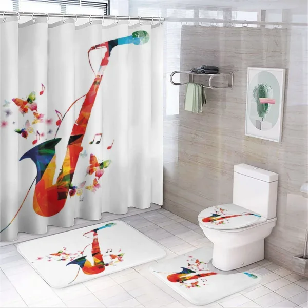 Butterfly Orchestra Jazz on a shower curtain
