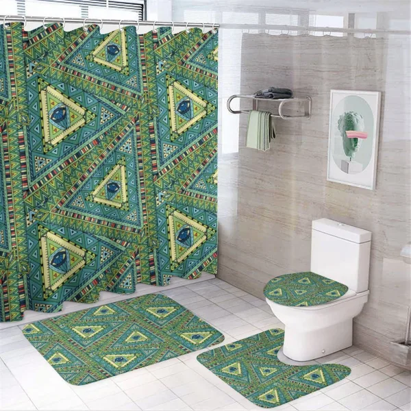 Colorful Tribal Design on a shower curtain