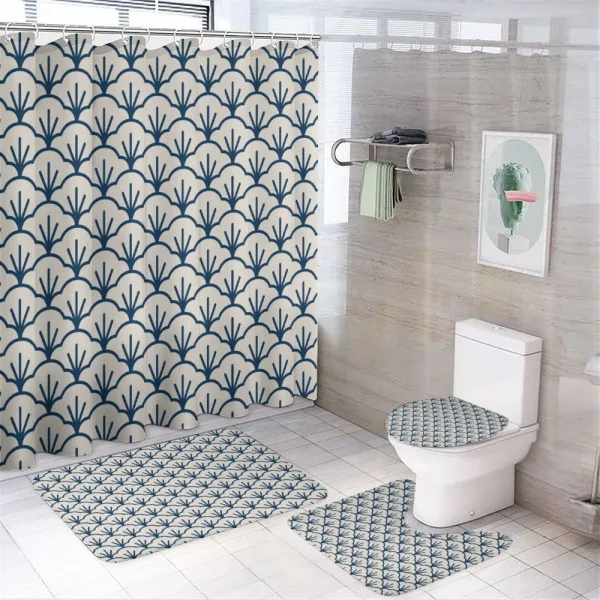 Eastern Cloud Motif on a shower curtain