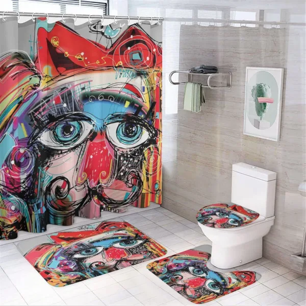 Grafitti Sketchy Paint on a shower curtain