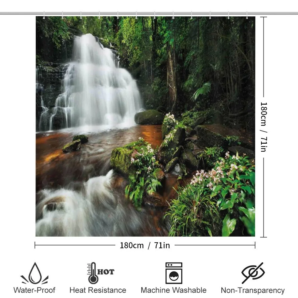 Jungle Trees and Waterfall — Detail 2