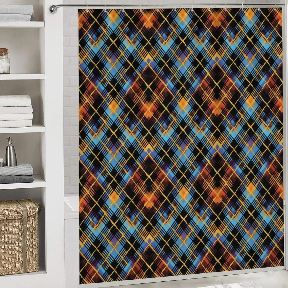 Modern Geometric Tartan — Detail 4
