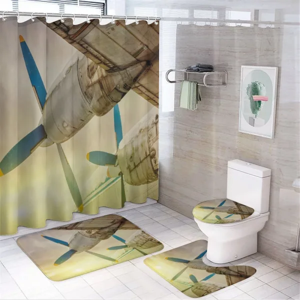 Old Aircraft on a shower curtain
