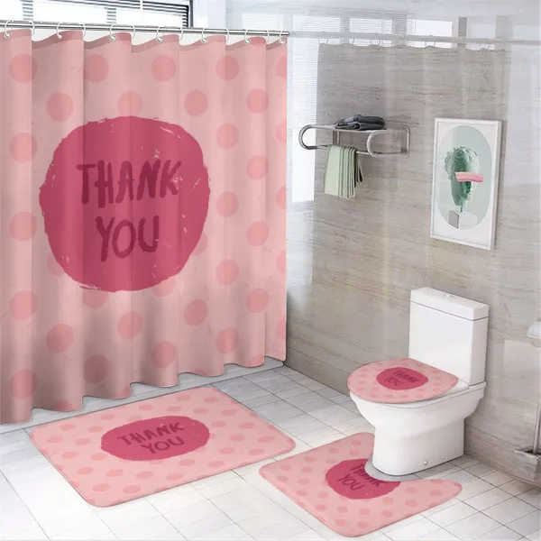 Thank You Wording on a shower curtain