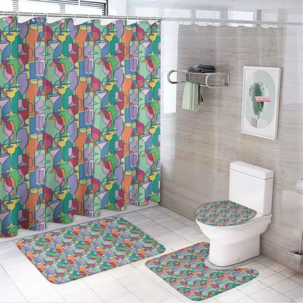 Vintage Party Items Nightclub on a shower curtain