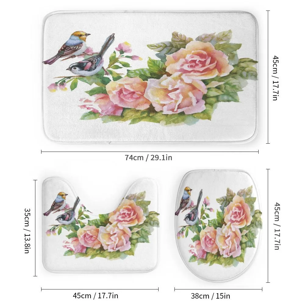 Wild Exotic Birds Roses — Detail 1