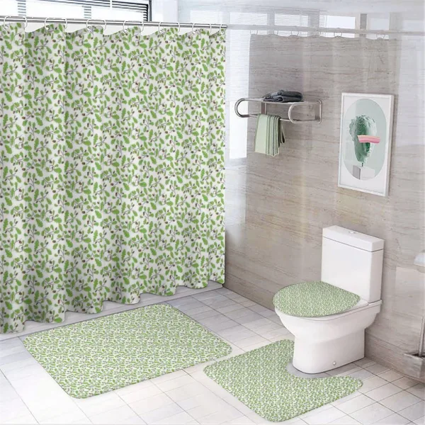 Abstract Swirls Pattern on a shower curtain