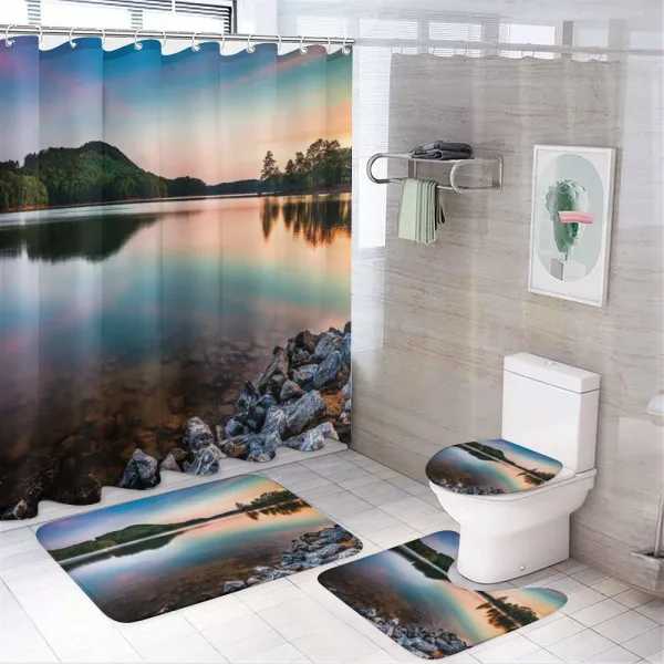 Allatoona Red Top Mountain on a shower curtain