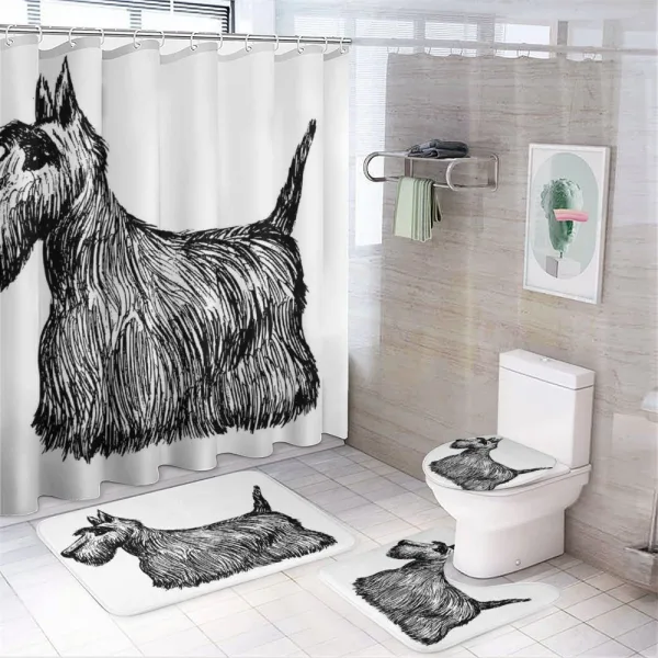 Brush Strokeds on a shower curtain