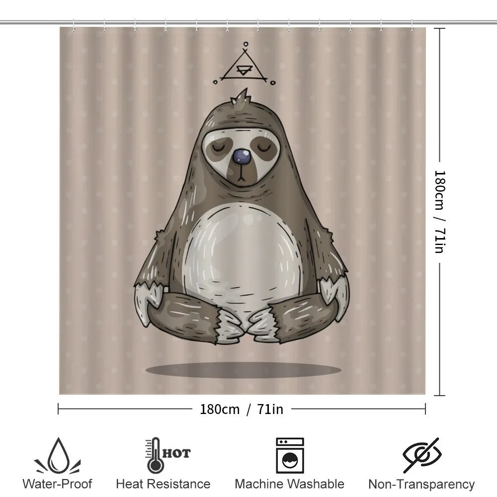 Cartoon Sloth Meditates — Detail 2