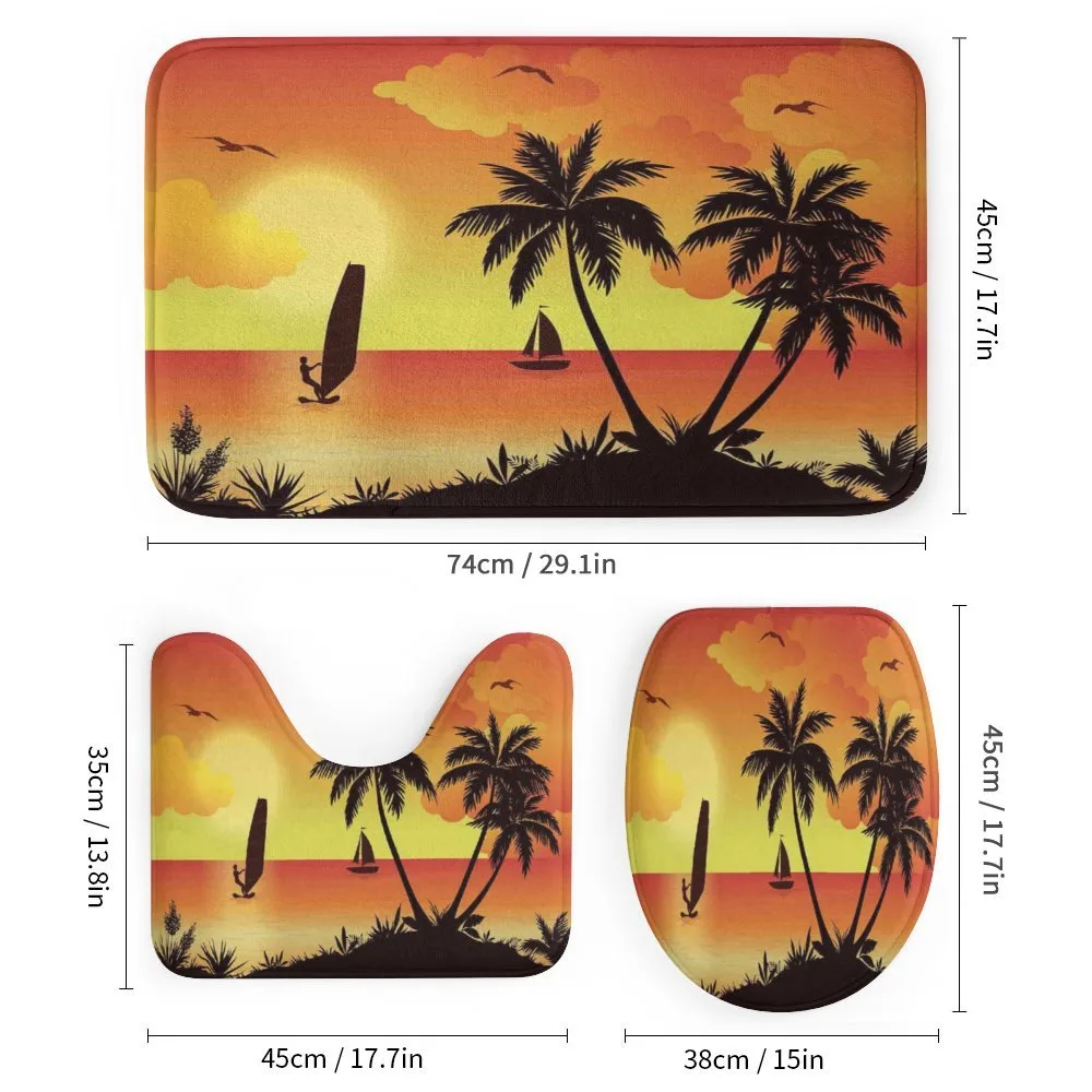 Coconut Palms and Surfer — Detail 1