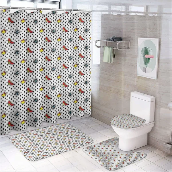 Doodle Feminine on a shower curtain