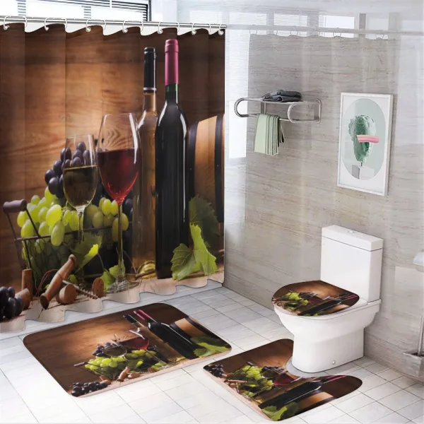 French Gourmet Tasting on a shower curtain