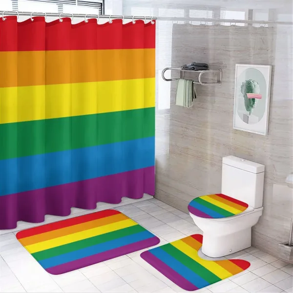 Gay Parade Flag Freedom on a shower curtain