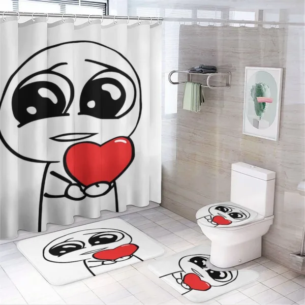 Lover Romance Meme on a shower curtain