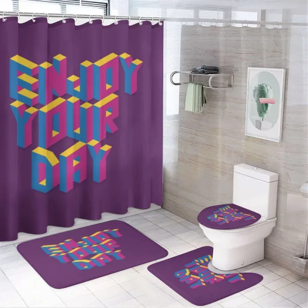Motivational Positive on a shower curtain