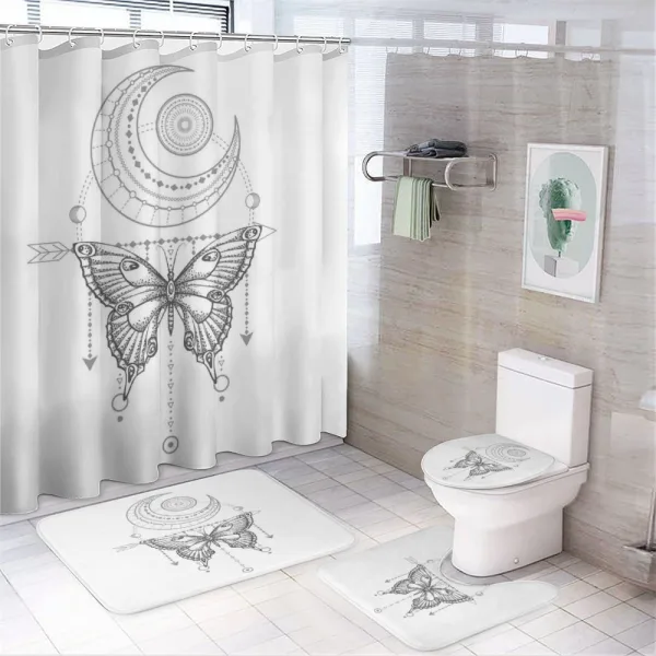 Mystic Dreamcatcher Art on a shower curtain