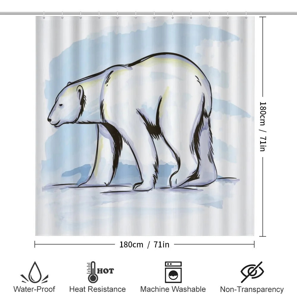 Pencil Sketch Polar Bear — Detail 2
