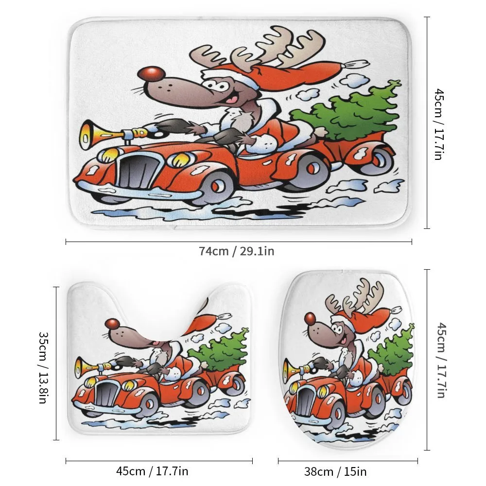 Reindeer in Red Car — Detail 1