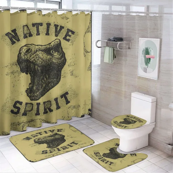 Roaring Portrait Wild on a shower curtain