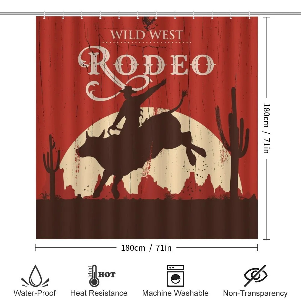Rodeo Cowboy Rides Bull — Detail 2
