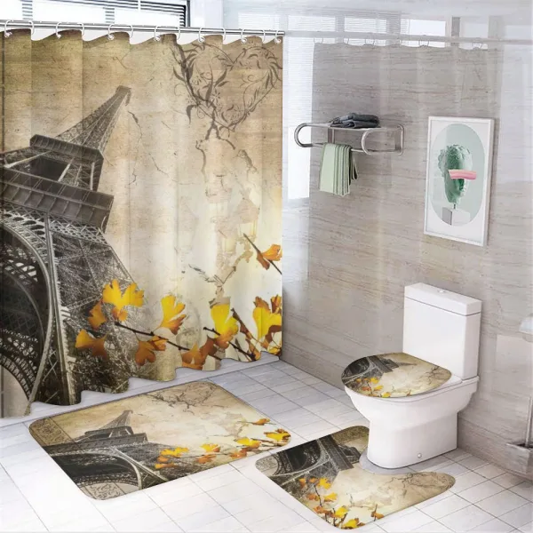 Romantic Love Fall on a shower curtain