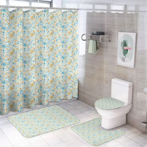 Seashell Silhouettes on a shower curtain