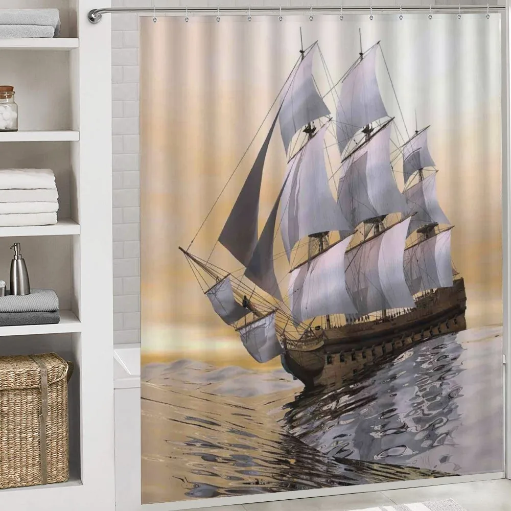 Ship Sailing on Ocean — Detail 4
