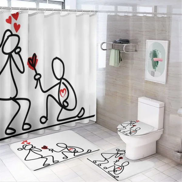 Wedding Proposal on a shower curtain