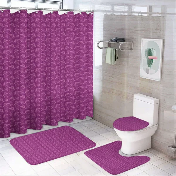 Abstract Flowers Graphic on a shower curtain