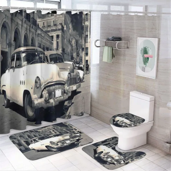 American Cars Havana on a shower curtain