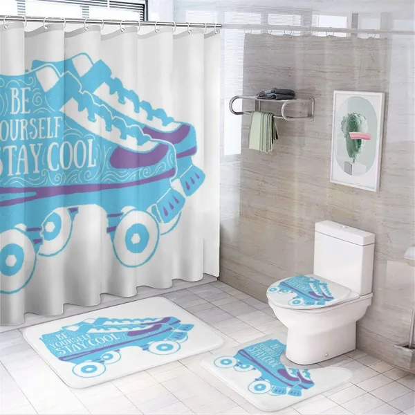 Be Yourself Roller Skate on a shower curtain
