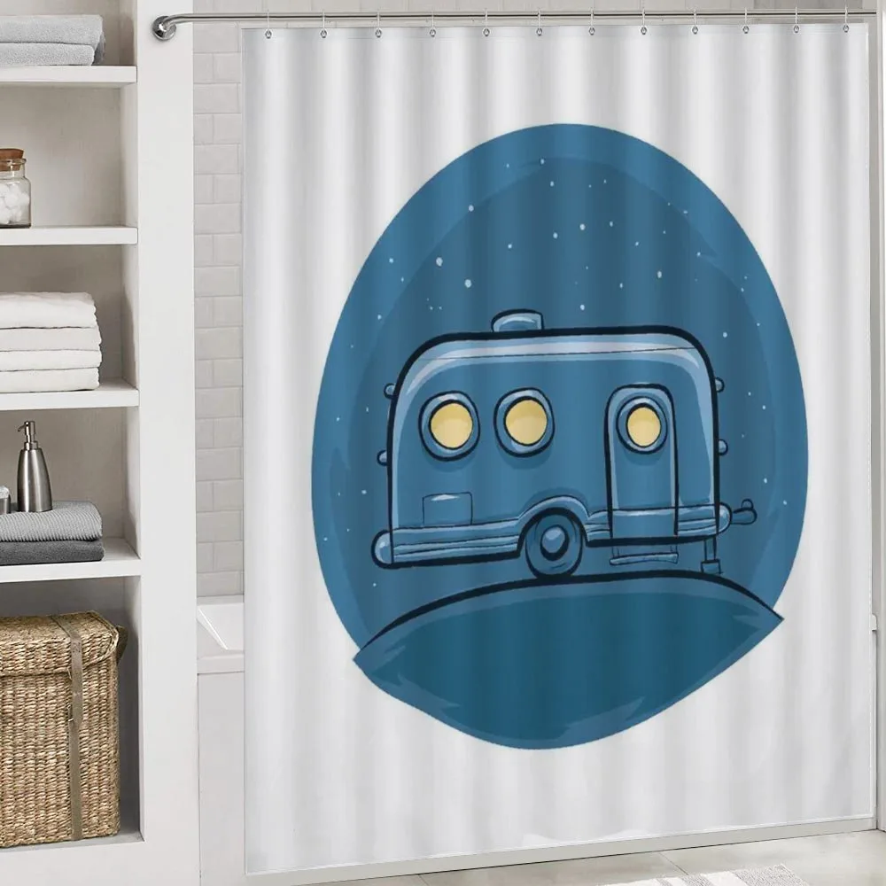 Cartoon Trailer at Night Stars — Detail 4