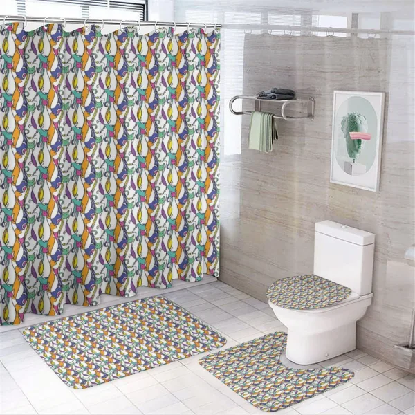 Cat Various Stances on a shower curtain