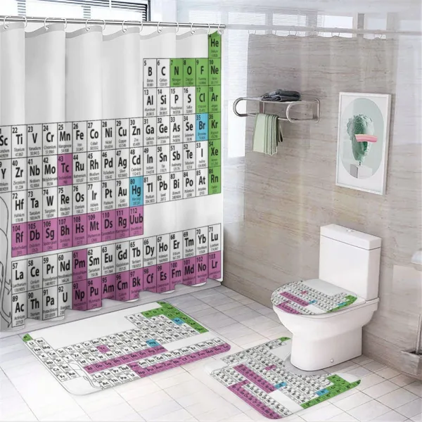 Colorful Science on a shower curtain