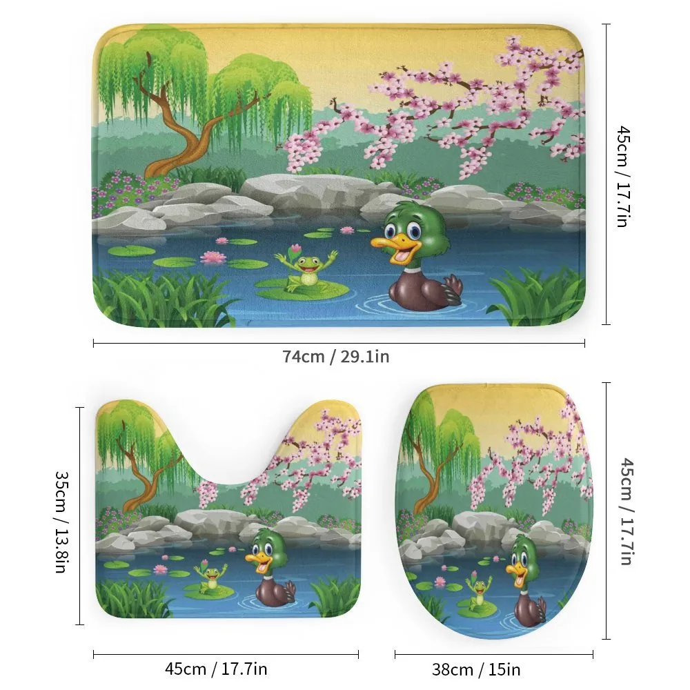 Duck and Frog in a Lake — Detail 1