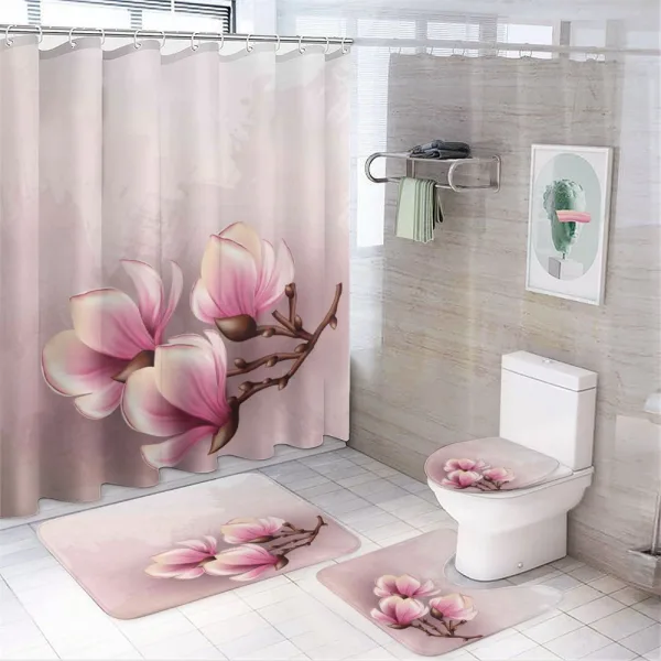 Fragile Flower Petals on a shower curtain