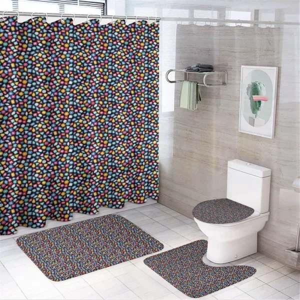 Graphic Crystal Design on a shower curtain