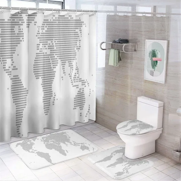 Graphic Dots Simple Modern on a shower curtain