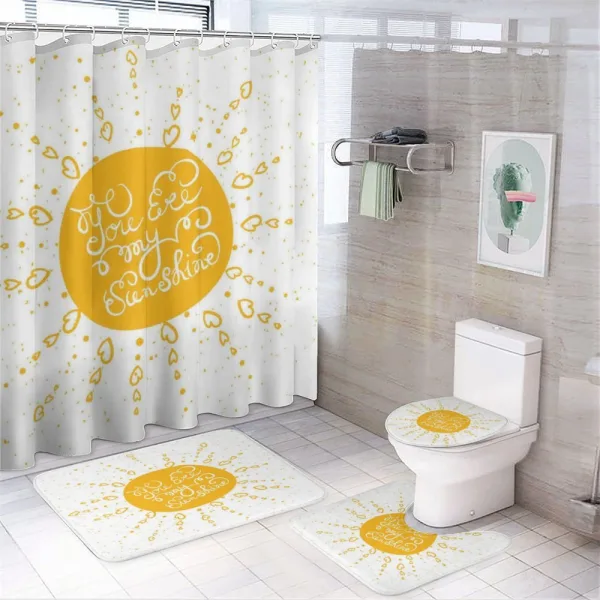 Heart Shaped Sunbeams on a shower curtain