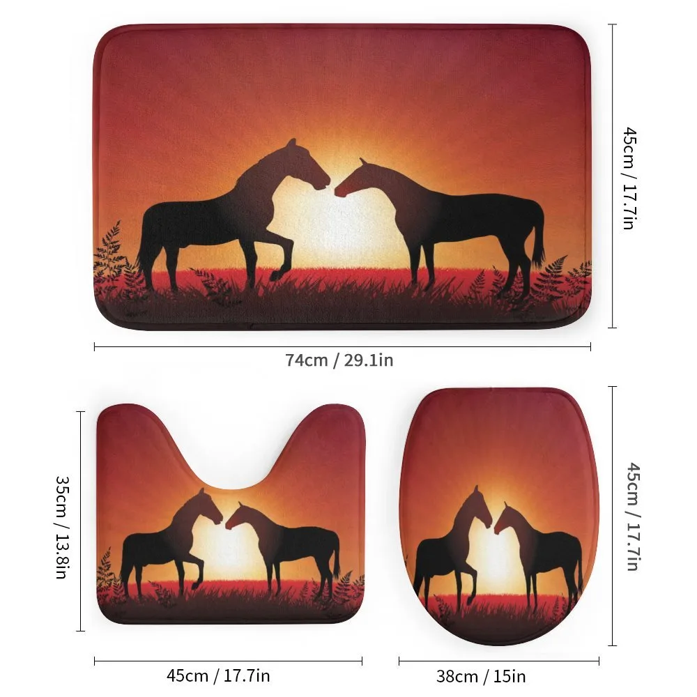 Horses Silhouette on Sunset — Detail 1